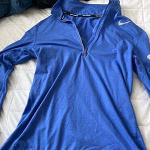 Blue nike running dry fit jacket